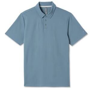 Vuori Men's Gamepoint Polo Shirt Performance Wear Kashmir Blue Grey Size Large